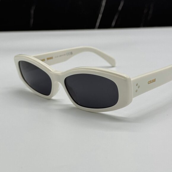 NEW CL40252I 25A CELINE SUNGLASSES WHITE GREY WOMEN EYEWEAR CELINE - Picture 6 of 13